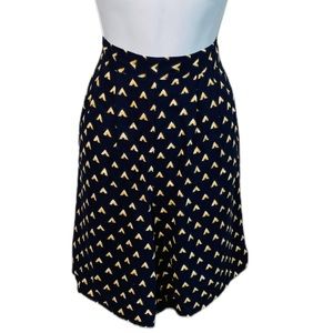 Vintage Navy Blue Printed Trouser Style Shorts Size S
